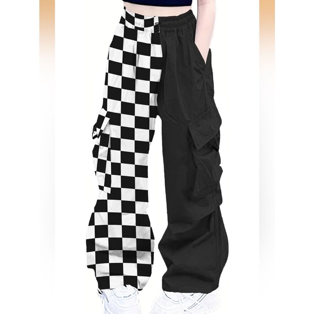 New Girls Size 16-170, Cargo Pants Elastic Waist Drawstring with Pockets Pants,